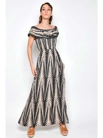 H.H.G. Kleid in Schwarz/ Beige