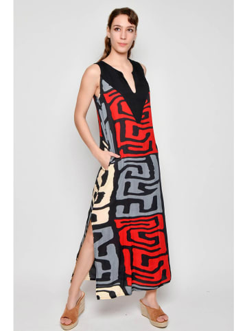 H.H.G. Kleid in Schwarz/ Grau/ Rot