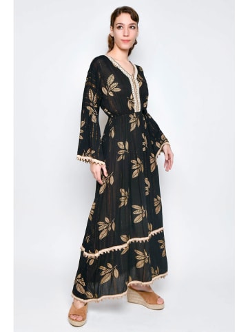 H.H.G. Kleid in Schwarz/ Gold