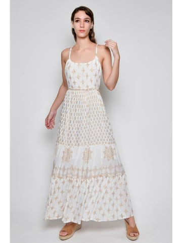 H.H.G. Kleid in Weiß/ Gold