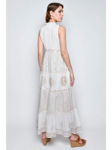 H.H.G. Kleid in Weiß/ Gold