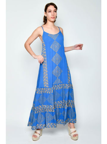H.H.G. Kleid in Blau/ Gold