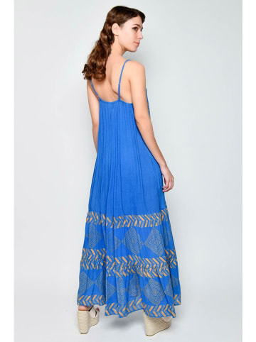 H.H.G. Kleid in Blau/ Gold