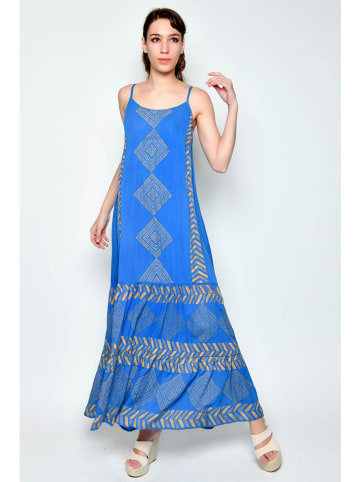 H.H.G. Kleid in Blau/ Gold