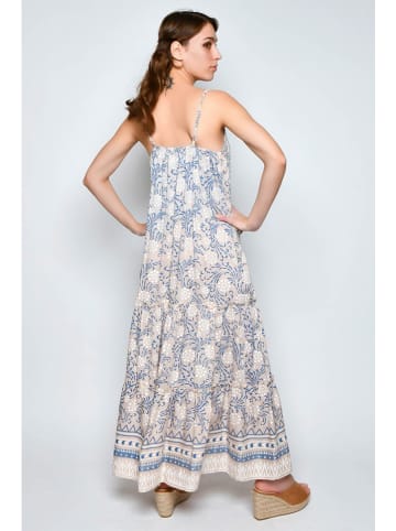 H.H.G. Kleid in Beige/ Blau
