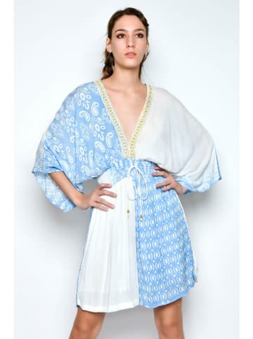 H.H.G. Kleid in Weiß/ Hellblau