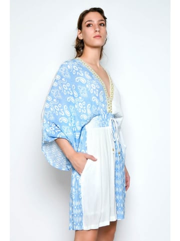 H.H.G. Kleid in Weiß/ Hellblau