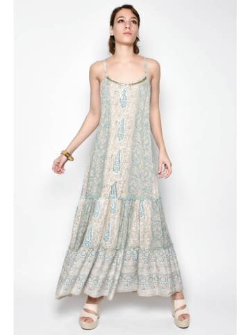 H.H.G. Kleid in Beige/ Hellblau