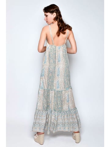 H.H.G. Kleid in Beige/ Hellblau