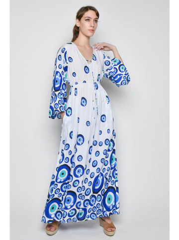 H.H.G. Jurk blauw/wit