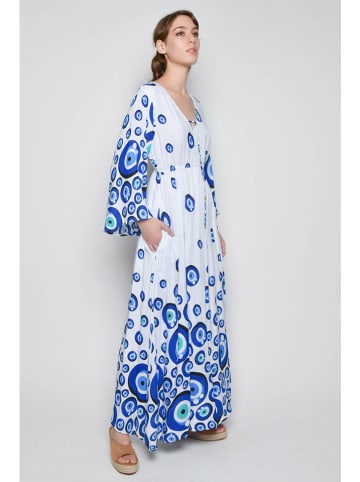 H.H.G. Jurk blauw/wit