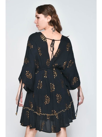 H.H.G. Kleid in Schwarz/ Gold
