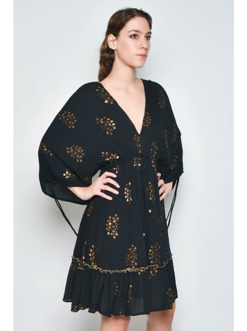 H.H.G. Kleid in Schwarz/ Gold