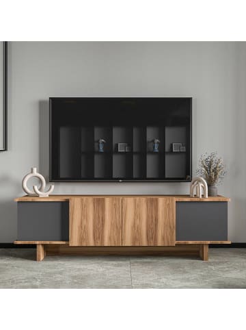 Scandinavia Concept TV-Kommode in Hellbraun/ Grau - (B)180 x (H)50 x (T)33 cm