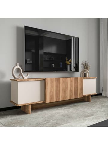 Scandinavia Concept TV-ladekast lichtbruin/wit - (B)180 x (H)50 x (D)33 cm