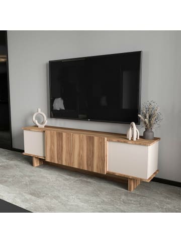 Scandinavia Concept TV-Kommode in Hellbraun/ Weiß - (B)180 x (H)50 x (T)33 cm