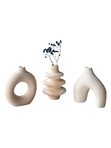 Scandinavia Concept Wazony (3 szt.) w kolorze beżowym - wys. 10 x Ø 8 cm