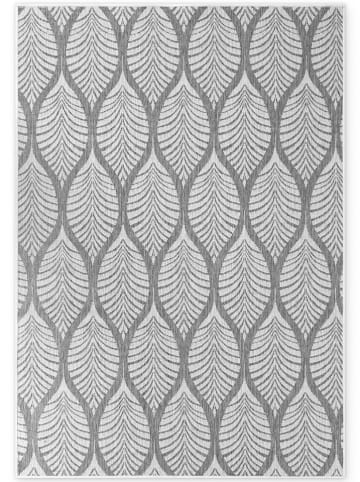 NORTHRUGS Outdoor-Wendeteppich "Liora" in Grau/ Weiß