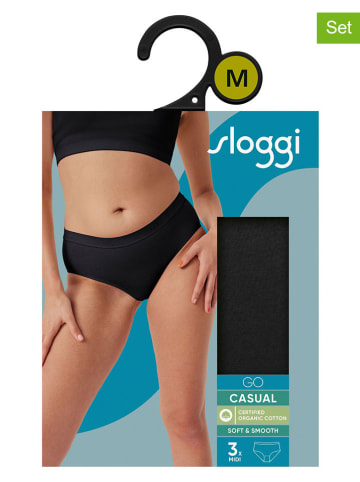 Sloggi 3er-Set: Slips "Go Casual" in Schwarz