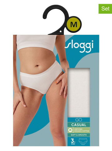 Sloggi 3-delige set: slip "Go Casual" wit