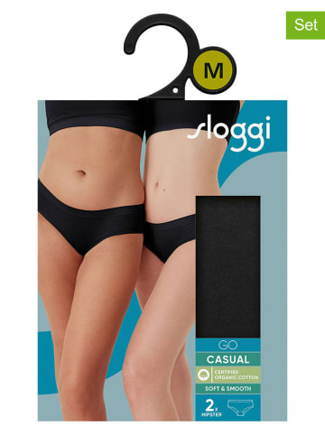 Sloggi 2er-Set: Slips "Go Casual" in Schwarz