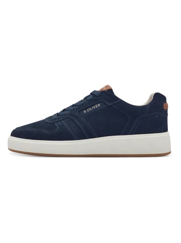 s.Oliver Skórzane sneakersy w kolorze granatowym