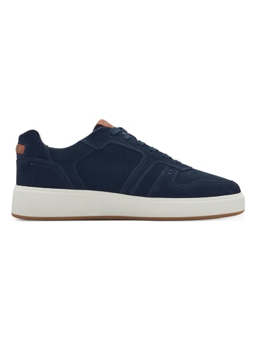 s.Oliver Leder-Sneakers in Dunkelblau