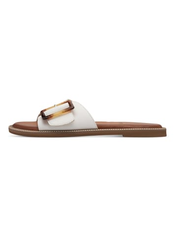 s.Oliver Slippers wit/lichtbruin