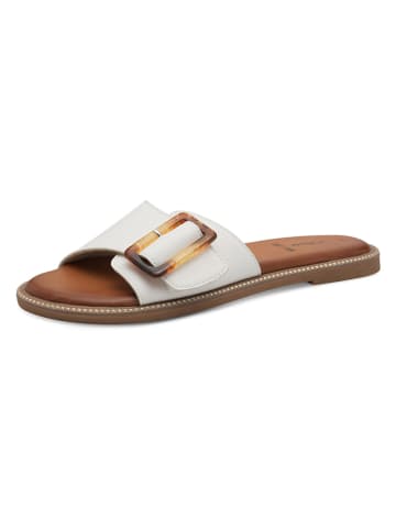 s.Oliver Slippers wit/lichtbruin