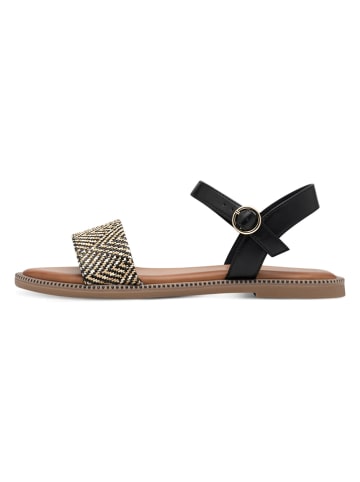 s.Oliver Sandalen in Schwarz/ Beige