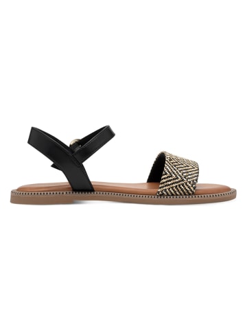 s.Oliver Sandalen in Schwarz/ Beige