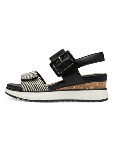 s.Oliver Sleehaksandalen zwart/wit