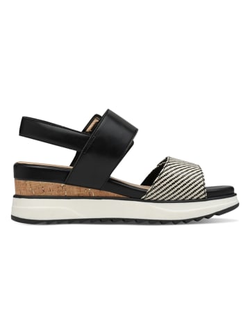 s.Oliver Sleehaksandalen zwart/wit