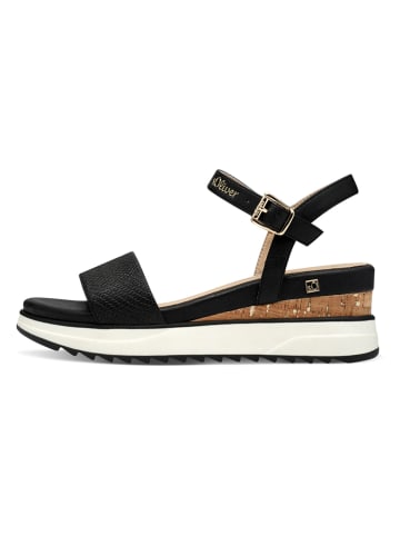 s.Oliver Sleehaksandalen zwart