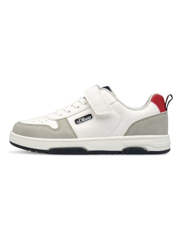 s.Oliver Sneakersy w kolorze biało-szarobrązowym