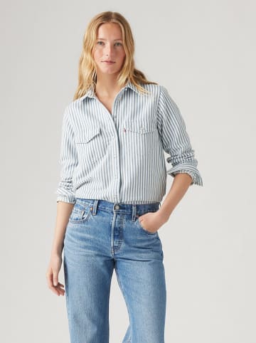 Levi´s Blouse blauw/wit