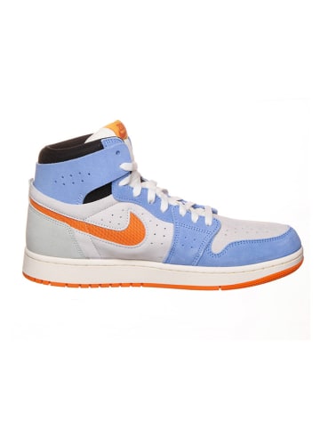 Nike Leren sneakers "Jordan 1 High Zoom Air" wit/lichtblauw/oranje