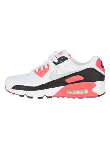 Nike Skórzane sneakersy "Air Max 90" w kolorze różowo-czarno-białym