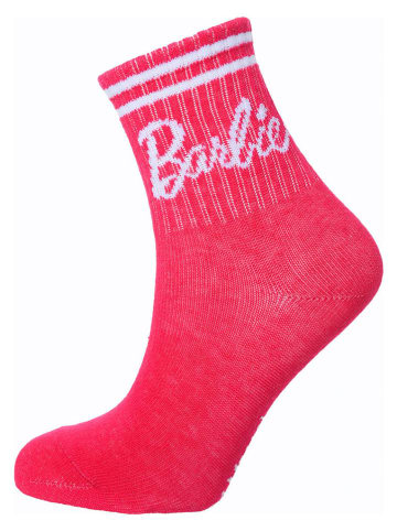 Barbie Skarpety (3 pary) "Barbie" w kolorze różowo-białym