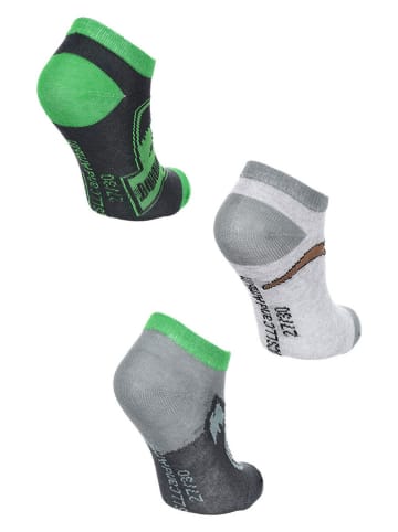 Jurassic World 3er-Set: Socken "Jurassic World" in Grau/ Grün
