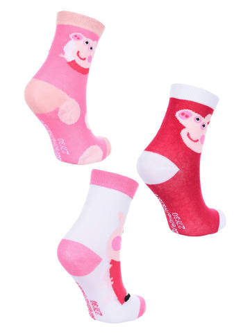 Peppa Pig Skarpety (3 pary) "Świnka Peppa" ze wzorem
