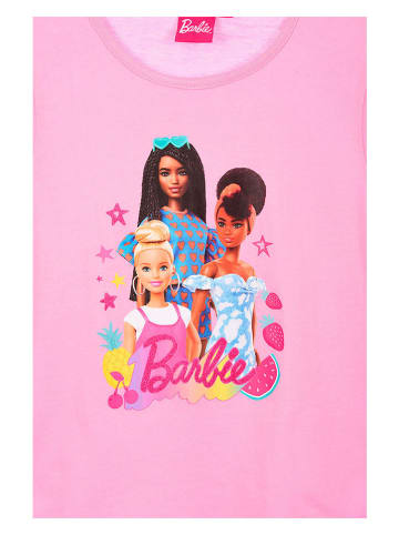 Barbie Koszulka "Barbie" w kolorze jasnoróżowym ze wzorem