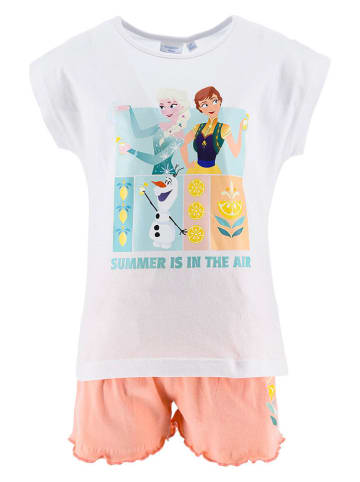 Disney Frozen 2tlg. Outfit "Frozen" in Weiß/ Orange/ Bunt