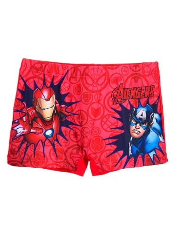 Avengers Kąpielówki "Avengers Classic" w kolorze czerwonym ze wzorem