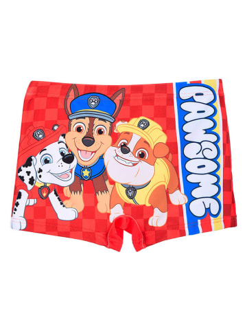 Paw Patrol Kąpielówki "Psi Patrol" w kolorze czerwonym ze wzorem