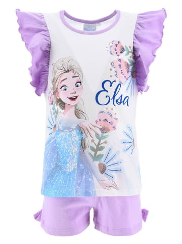 Disney Frozen Pyjama "Frozen" in Weiß/ Lila/ Bunt