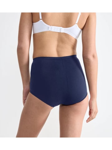 Sloggi Pełne figi high waist (4 pary) w kolorze granatowo-białym