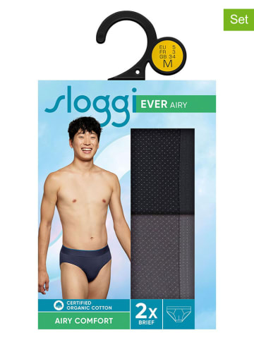 Sloggi 2er-Set: Slips "Ever" in Schwarz/ Grau