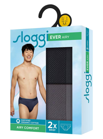 Sloggi 2er-Set: Slips "Ever" in Schwarz/ Grau