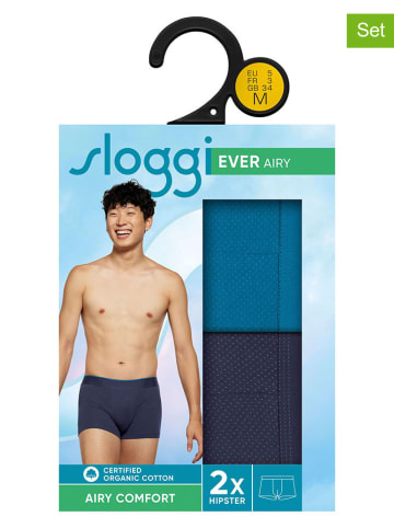 Sloggi 2er-Set: Boxershorts "Ever" in Blau